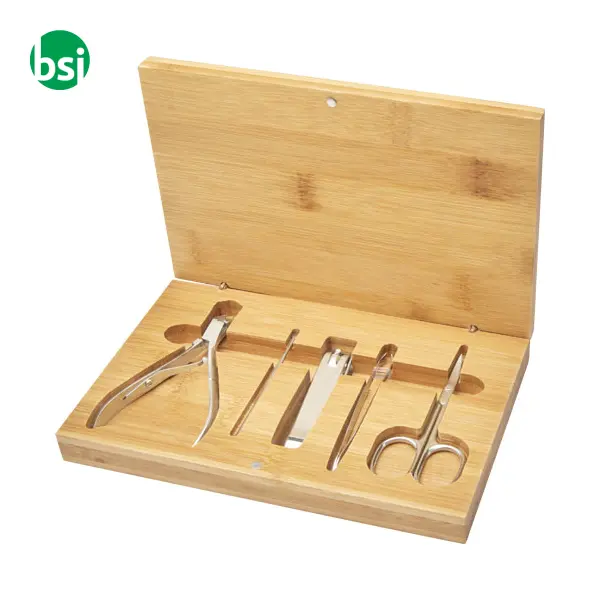 Set per manicure personalizzabile da 5 pezzi in bamboo Ladia -  5