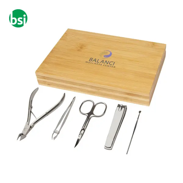 Set per manicure personalizzabile da 5 pezzi in bamboo Ladia -  2