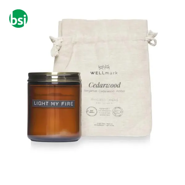Candela profumata al legno di cedro Wellmark -  1