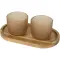 Set vassoio legno con bicchieri in vetro Male - Anteprima 6