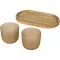 Set vassoio legno con bicchieri in vetro Male - Anteprima 5