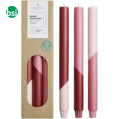 Set 3 candele design a colori diagonali Originalhome Eden - Immagine 5