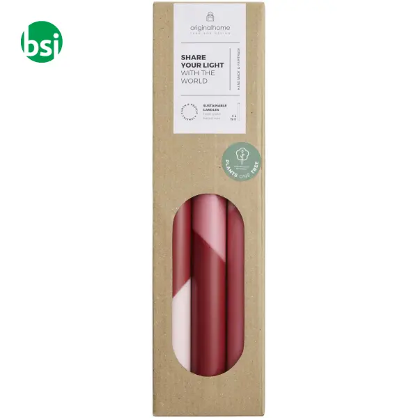 Set 3 candele design a colori diagonali Originalhome Eden -  2