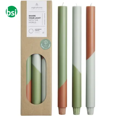 Set 3 candele design a colori diagonali Originalhome Eden - Immagine 6