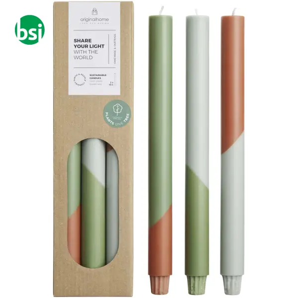 Set 3 candele design a colori diagonali Originalhome Eden -  6