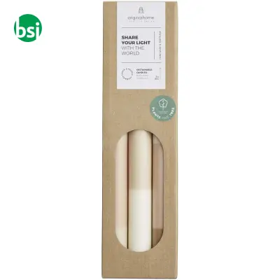 Set 3 candele effetto roccia calcarea Originalhome - Immagine 2