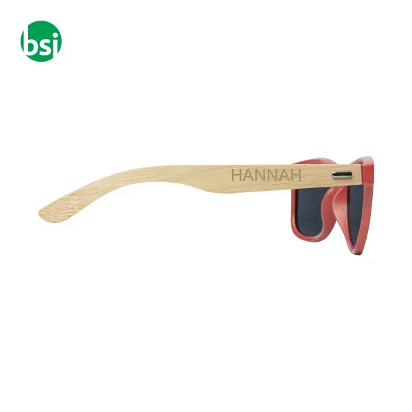 Occhiali da sole personalizzati in bamboo Sun Ray -  3