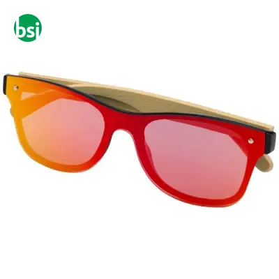 Occhiali da sole con stanghette in bambù Tan - Immagine 4