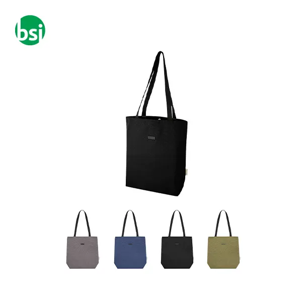 Shopper personalizzate in canvas riciclato 14L Joey -  1