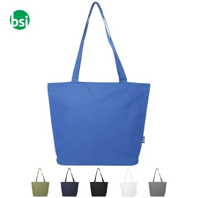 Shopper in materiale riciclato con cerniera Panama