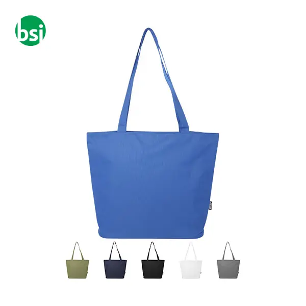 Shopper in materiale riciclato con cerniera Panama -  1