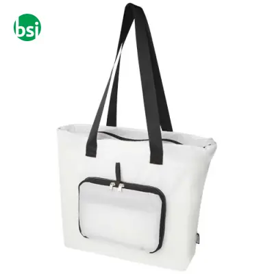 Tote bag pieghevole in PET riciclato da 12 litri EcoFold - Immagine 5