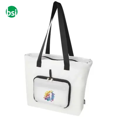 Tote bag pieghevole in PET riciclato da 12 litri EcoFold - Immagine 2