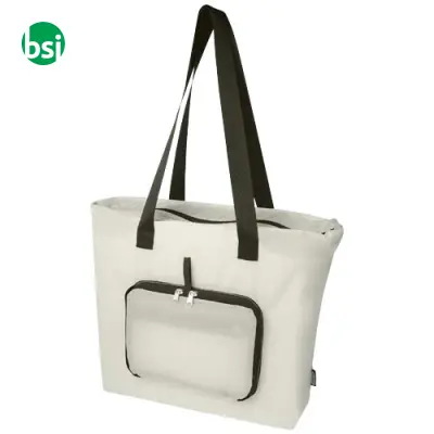 Tote bag pieghevole in PET riciclato da 12 litri EcoFold - Immagine 6