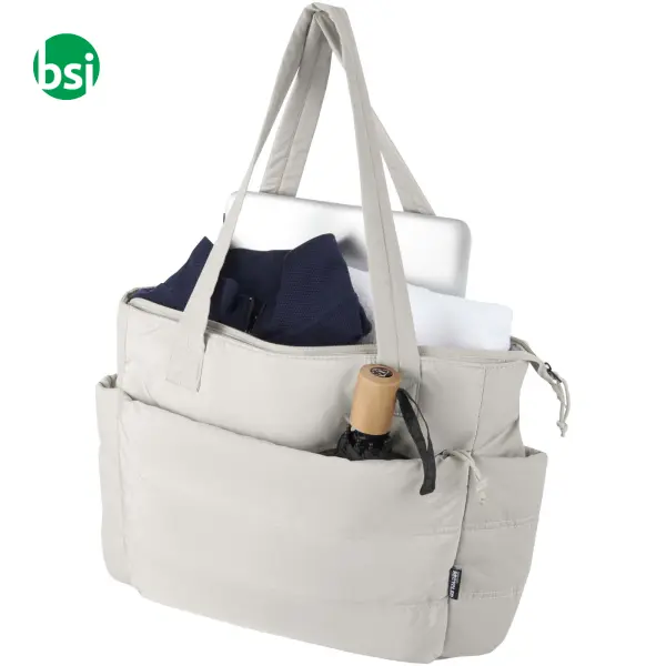 Tote bag portatile 15,6'' in materiale riciclato 18L Puffer -  5