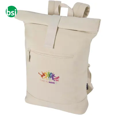 Zaino rolltop per portatile materiale riciclato 16L Recanvas - Immagine 2