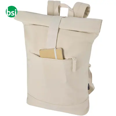 Zaino rolltop per portatile materiale riciclato 16L Recanvas - Immagine 5