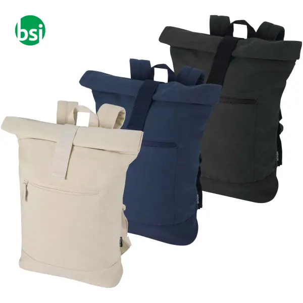 Zaino rolltop per portatile materiale riciclato 16L Recanvas -  8