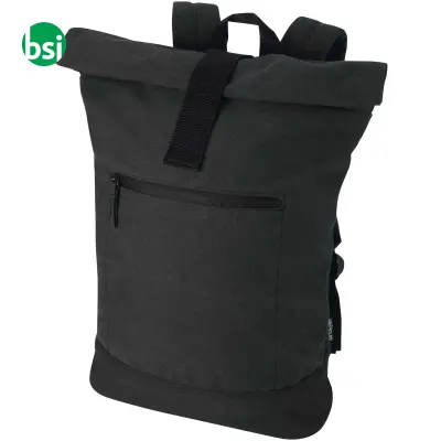 Zaino rolltop per portatile materiale riciclato 16L Recanvas - Immagine 11