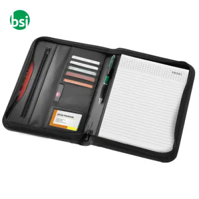 Cartella con blocco personalizzabile A4 con cerniera Ebony - Immagine 6