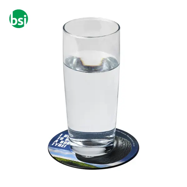 Sottobicchiere rotondo in gomma Brite-Mat -  1