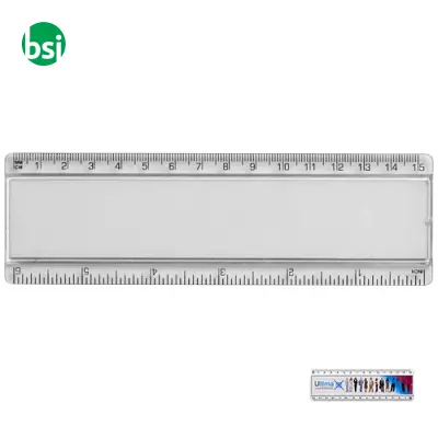 Righello personalizzabile 15cm con inserto di carta Ellison