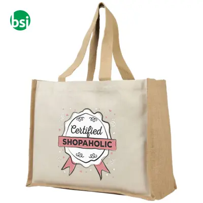 Shopper in iuta e canvas personalizzabili 320gr 23L Varai - Immagine 2