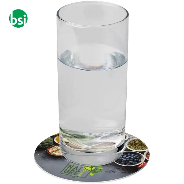 Sottobicchiere rotondo personalizzabile Lumin -  1