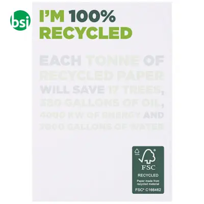 Taccuino personalizzabile A7 carta riciclata Desk-Mate - Immagine 2