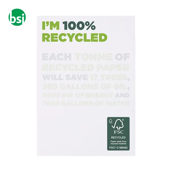 Taccuino personalizzabile A7 carta riciclata Desk-Mate -  1