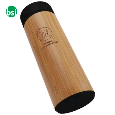 Borraccia termica personalizzabile da 500ml in bamboo - Immagine 7