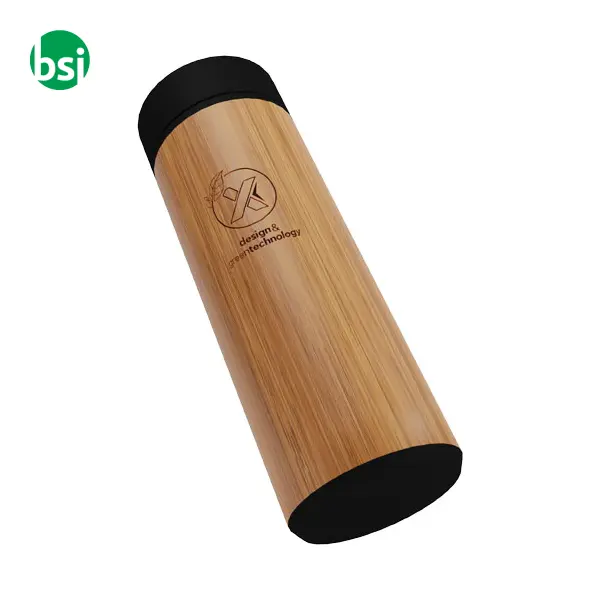 Borraccia termica personalizzabile da 500ml in bamboo -  7
