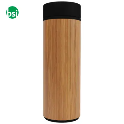 Borraccia termica personalizzabile da 500ml in bamboo - Immagine 4