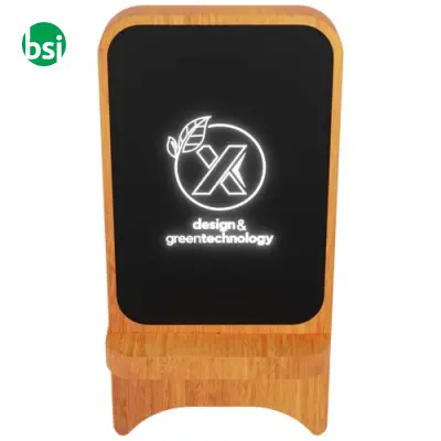 Supporto in legno wireless luminoso - Immagine 3