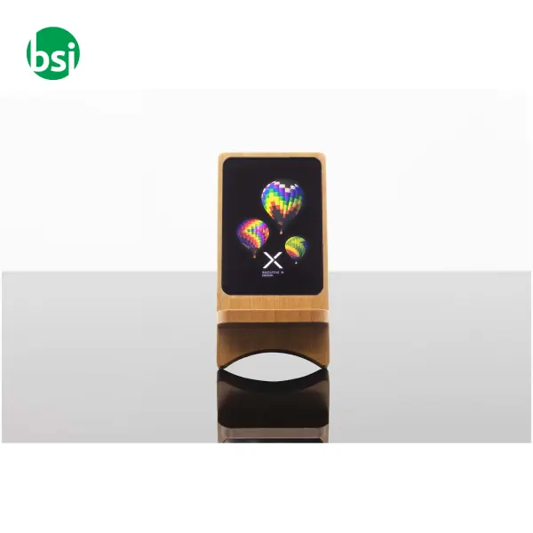 Supporto in legno wireless luminoso -  5