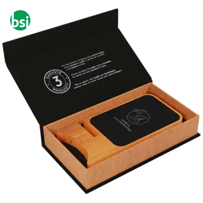 Supporto in legno wireless luminoso - Immagine 2