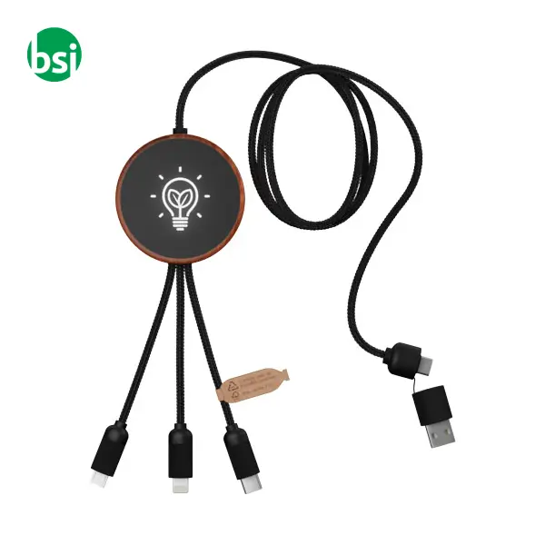Ricarica Wireless personalizzabile e cavi Logo luminoso -  1