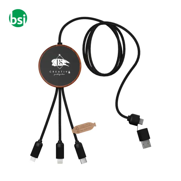 Ricarica Wireless personalizzabile e cavi Logo luminoso -  2