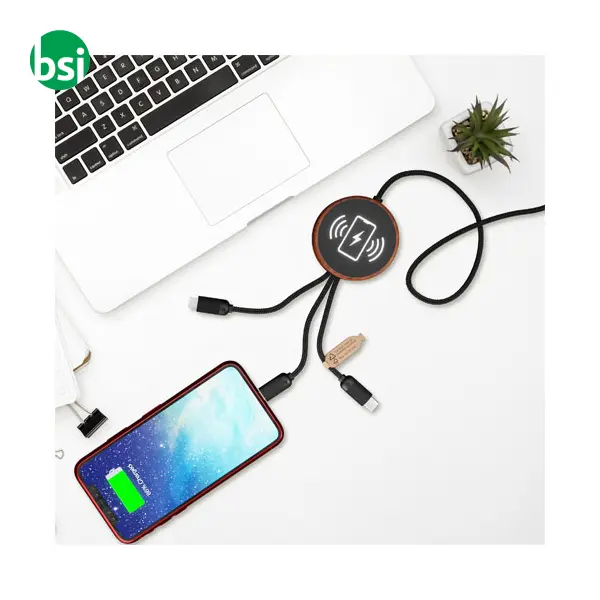 Ricarica Wireless personalizzabile e cavi Logo luminoso -  8