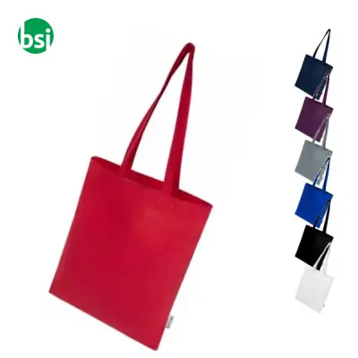 Shopper in cotone riciclato da 140 gr Madras Blend