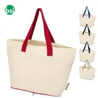 Tote bag pieghevole in cotone riciclato GRS 7L Sierra