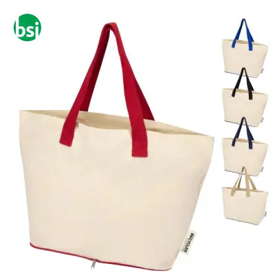 Tote bag pieghevole in cotone riciclato GRS 7L Sierra