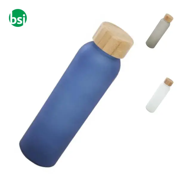 Bottiglia in vetro con coperchio in bambù da 500 ml Lume -  1