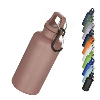 Borraccia plastica riciclata 400 ml con moschettone Oregon