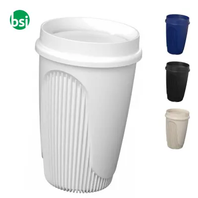 Bicchiere 350 ml con coperchio a 360° Alto POP