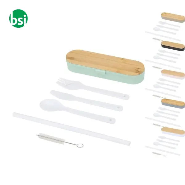 Set di posate con coperchio in bambù Runa -  1