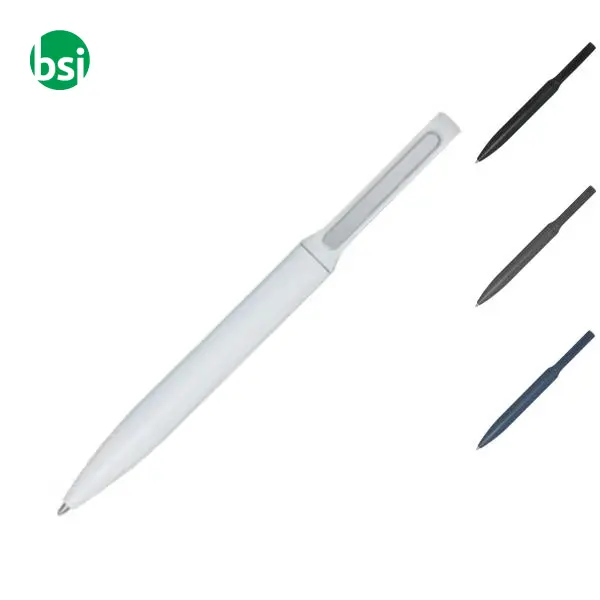 Penna a sfera in alluminio riciclato refill nero Blanca -  1