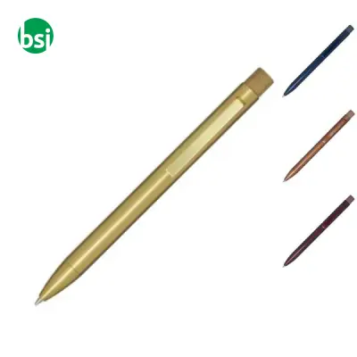 Penna a sfera in ottone riciclato refill blu Beatriz