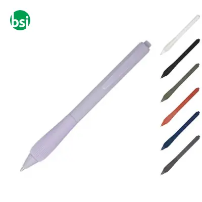 Penna a sfera in ABS riciclato refill nero Lorena