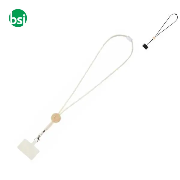 Lanyard per smartphone dettagli in bambù Adhab -  1